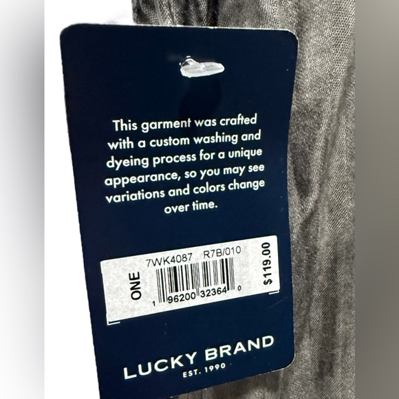 NWT Lucky Brand Textured Street Kimono OS Washed Black - Picture 4 of 6